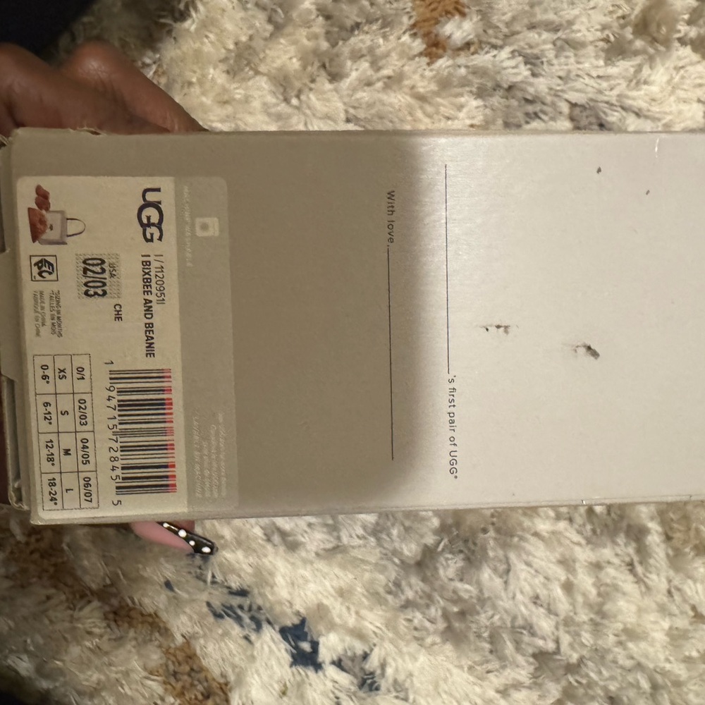 UGG Beige Infant Uggs & Hat
